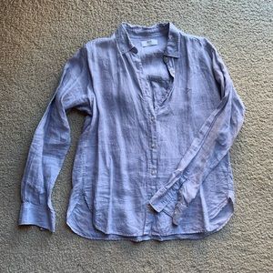 Uniqlo 100% Linen Button-Up Shirt women’s size M